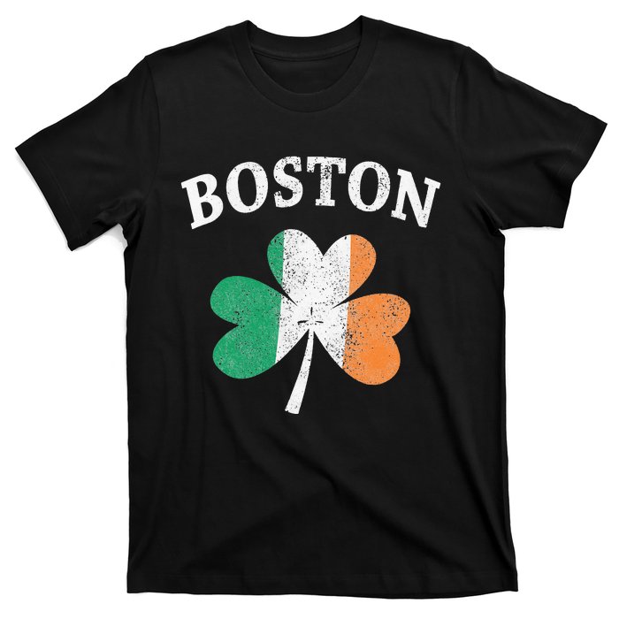 Boston Irish Flag Shamrock I St. Patrick's Day Gift T-Shirt