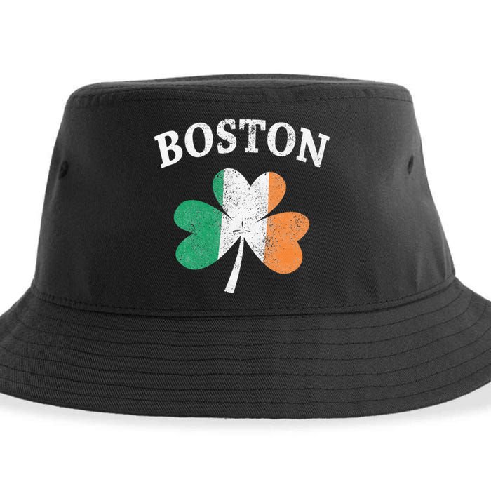 Boston Irish Flag Shamrock I St. Patrick's Day Gift Sustainable Bucket Hat