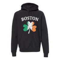 Boston Irish Flag Shamrock I St. Patrick's Day Gift Premium Hoodie