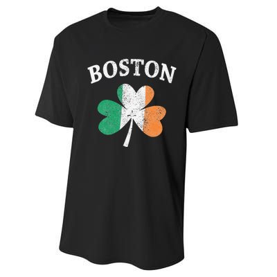 Boston Irish Flag Shamrock I St. Patrick's Day Gift Performance Sprint T-Shirt