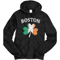 Boston Irish Flag Shamrock I St. Patrick's Day Gift Tie Dye Hoodie