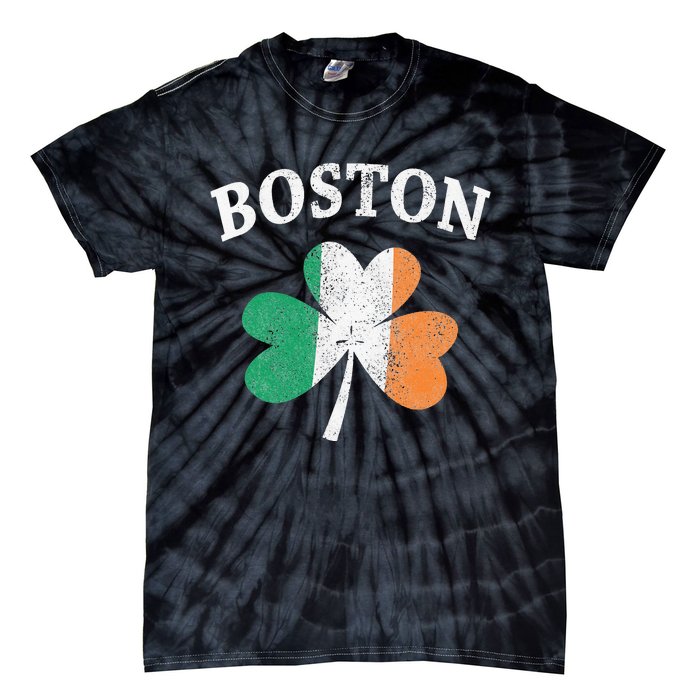 Boston Irish Flag Shamrock I St. Patrick's Day Gift Tie-Dye T-Shirt