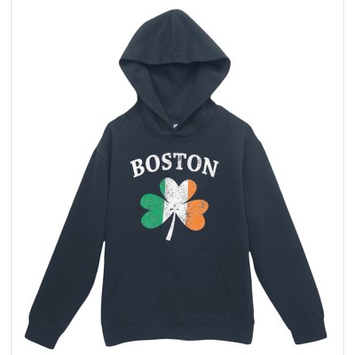 Boston Irish Flag Shamrock I St. Patrick's Day Gift Urban Pullover Hoodie