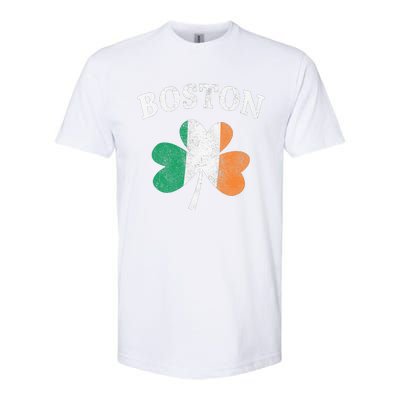 Boston Irish Flag Shamrock I St. Patrick's Day Gift Softstyle® CVC T-Shirt