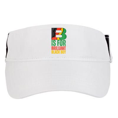 B Is For Brilliant Black Boy Black History Month Adult Drive Performance Visor