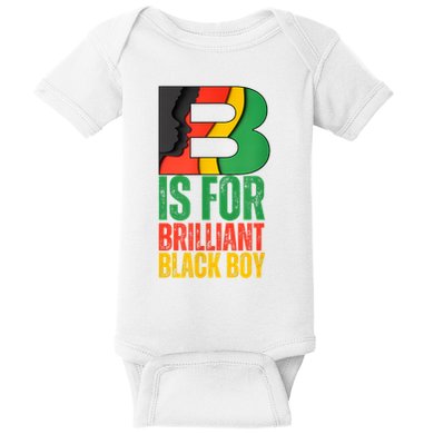 B Is For Brilliant Black Boy Black History Month Baby Bodysuit