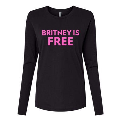 Britney Is Free Womens Cotton Relaxed Long Sleeve T-Shirt