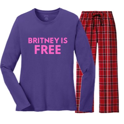 Britney Is Free Women's Long Sleeve Flannel Pajama Set 