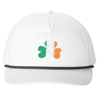 Boston Irish Flag Shamrock I St. Patrick's Day Gift Snapback Five-Panel Rope Hat