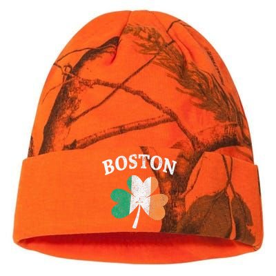 Boston Irish Flag Shamrock I St. Patrick's Day Gift Kati Licensed 12" Camo Beanie