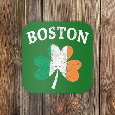 Boston Irish Flag Shamrock I St. Patrick's Day Gift Coaster