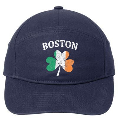 Boston Irish Flag Shamrock I St. Patrick's Day Gift 7-Panel Snapback Hat