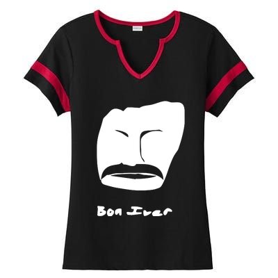 Bon Iver Face Ladies Halftime Notch Neck Tee