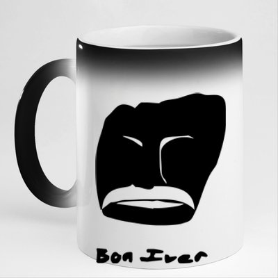 Bon Iver Face 11oz Black Color Changing Mug