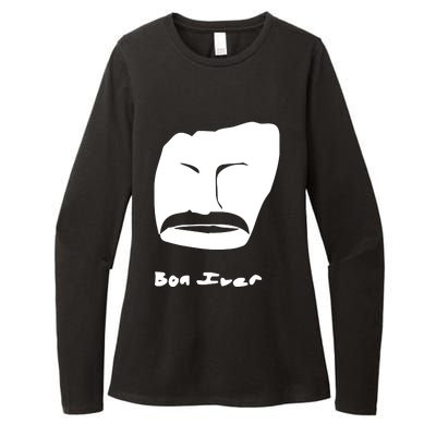 Bon Iver Face Womens CVC Long Sleeve Shirt