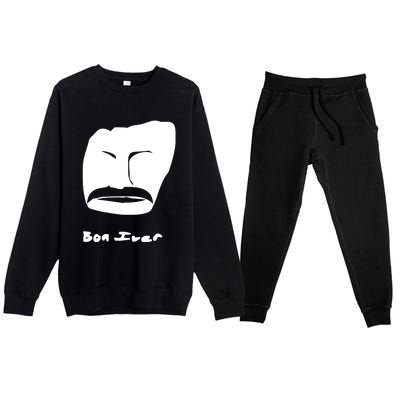 Bon Iver Face Premium Crewneck Sweatsuit Set