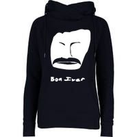 Bon Iver Face Womens Funnel Neck Pullover Hood