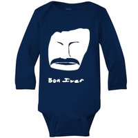 Bon Iver Face Baby Long Sleeve Bodysuit