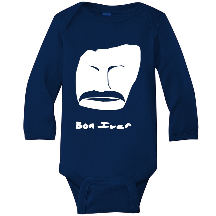 Bon Iver Face Baby Long Sleeve Bodysuit