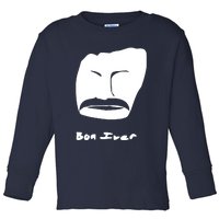 Bon Iver Face Toddler Long Sleeve Shirt