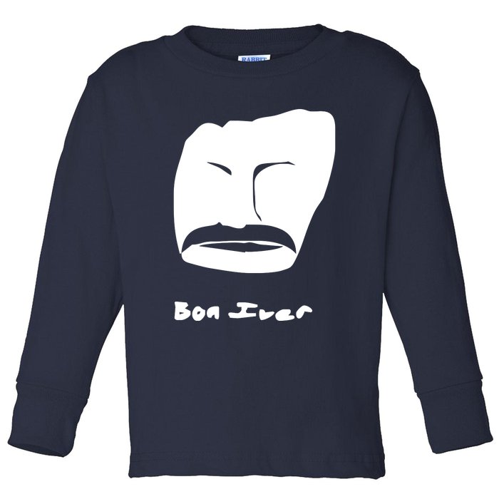 Bon Iver Face Toddler Long Sleeve Shirt