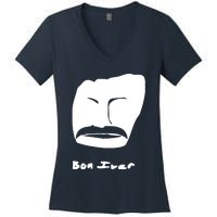 Bon Iver Face Women's V-Neck T-Shirt