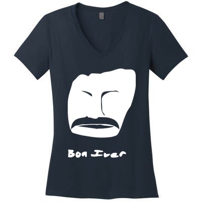 Bon Iver Face Women's V-Neck T-Shirt