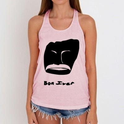 Bon Iver Face Women's Knotted Racerback Tank