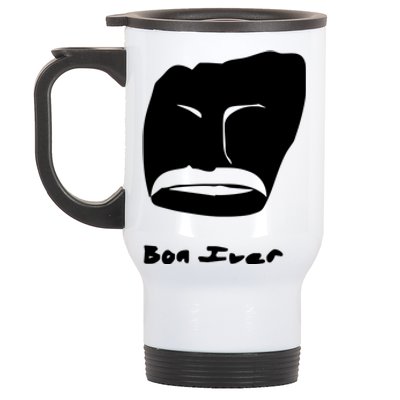 Bon Iver Face Stainless Steel Travel Mug