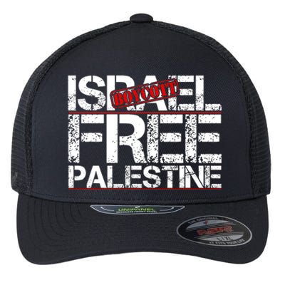 Boycott Israel Free Palestine Flexfit Unipanel Trucker Cap