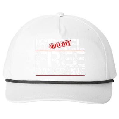 Boycott Israel Free Palestine Snapback Five-Panel Rope Hat