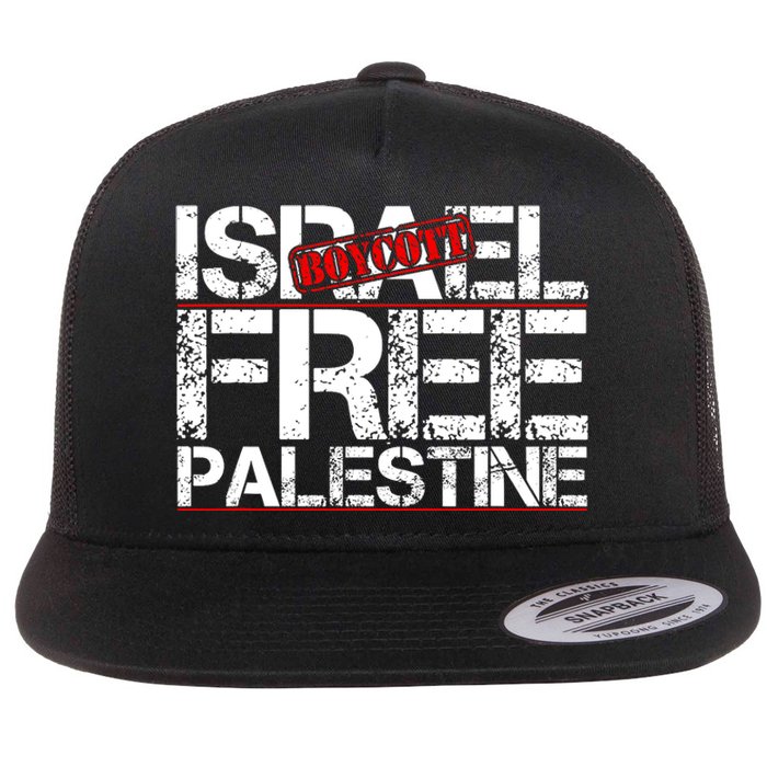 Boycott Israel Free Palestine Flat Bill Trucker Hat