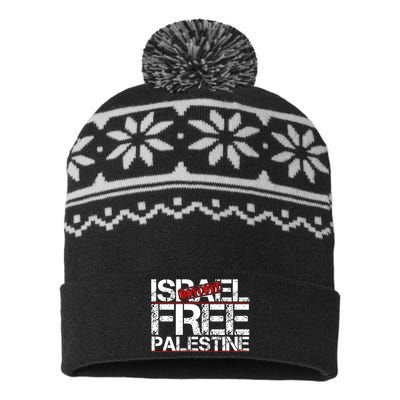 Boycott Israel Free Palestine USA-Made Snowflake Beanie