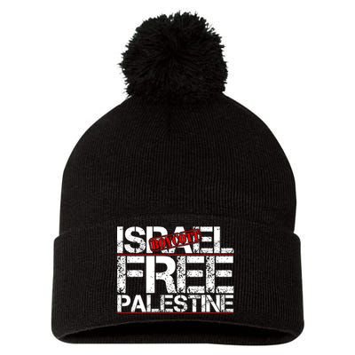 Boycott Israel Free Palestine Pom Pom 12in Knit Beanie