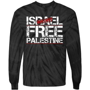 Boycott Israel Free Palestine Tie-Dye Long Sleeve Shirt