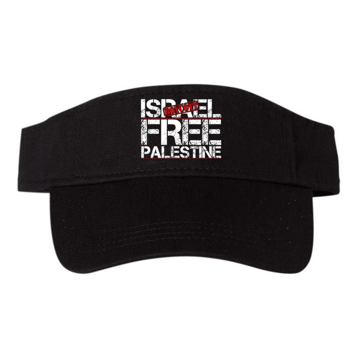 Boycott Israel Free Palestine Valucap Bio-Washed Visor