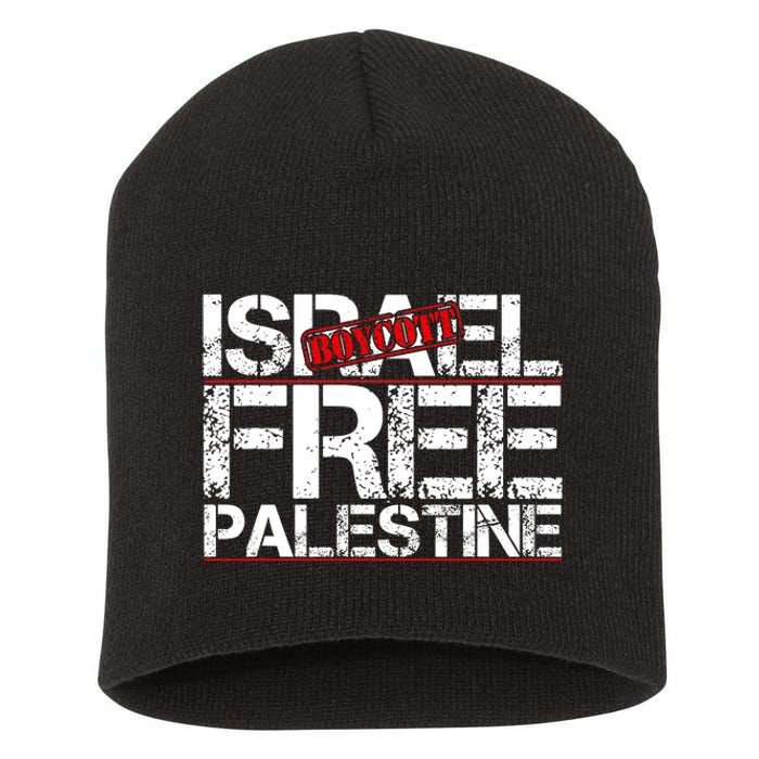 Boycott Israel Free Palestine Short Acrylic Beanie