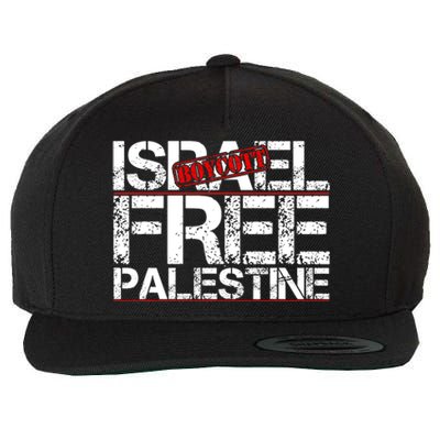 Boycott Israel Free Palestine Wool Snapback Cap