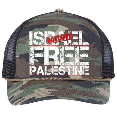 Boycott Israel Free Palestine Retro Rope Trucker Hat Cap