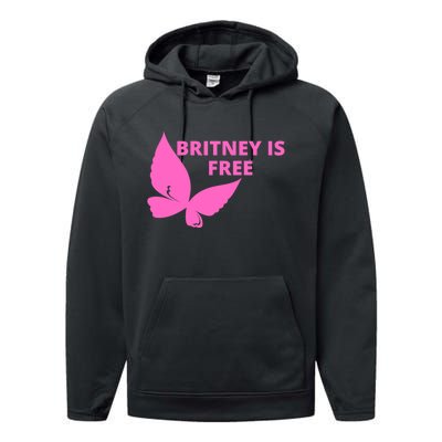 Britney Is Free Butterfly Performance Fleece Hoodie