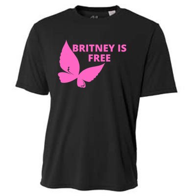 Britney Is Free Butterfly Cooling Performance Crew T-Shirt