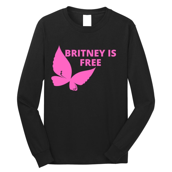 Britney Is Free Butterfly Long Sleeve Shirt