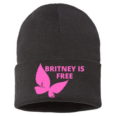 Britney Is Free Butterfly Sustainable Knit Beanie