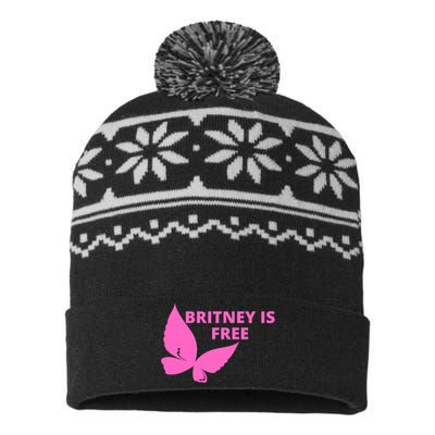 Britney Is Free Butterfly USA-Made Snowflake Beanie