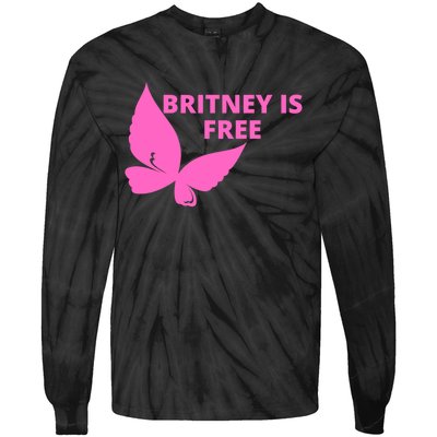 Britney Is Free Butterfly Tie-Dye Long Sleeve Shirt