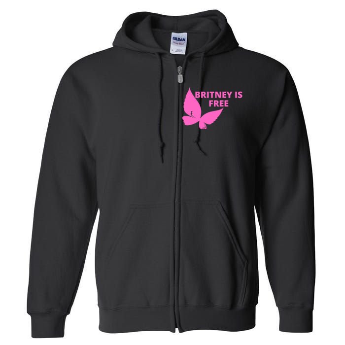 Britney Is Free Butterfly Full Zip Hoodie