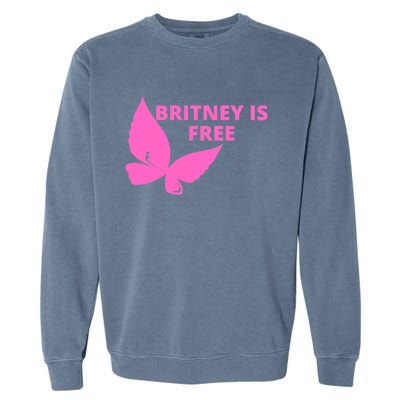 Britney Is Free Butterfly Garment-Dyed Sweatshirt