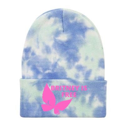 Britney Is Free Butterfly Tie Dye 12in Knit Beanie