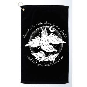 Bird In Flight Rhiannon Platinum Collection Golf Towel