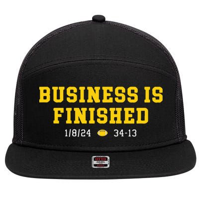 Business Is Finished Michigan 7 Panel Mesh Trucker Snapback Hat